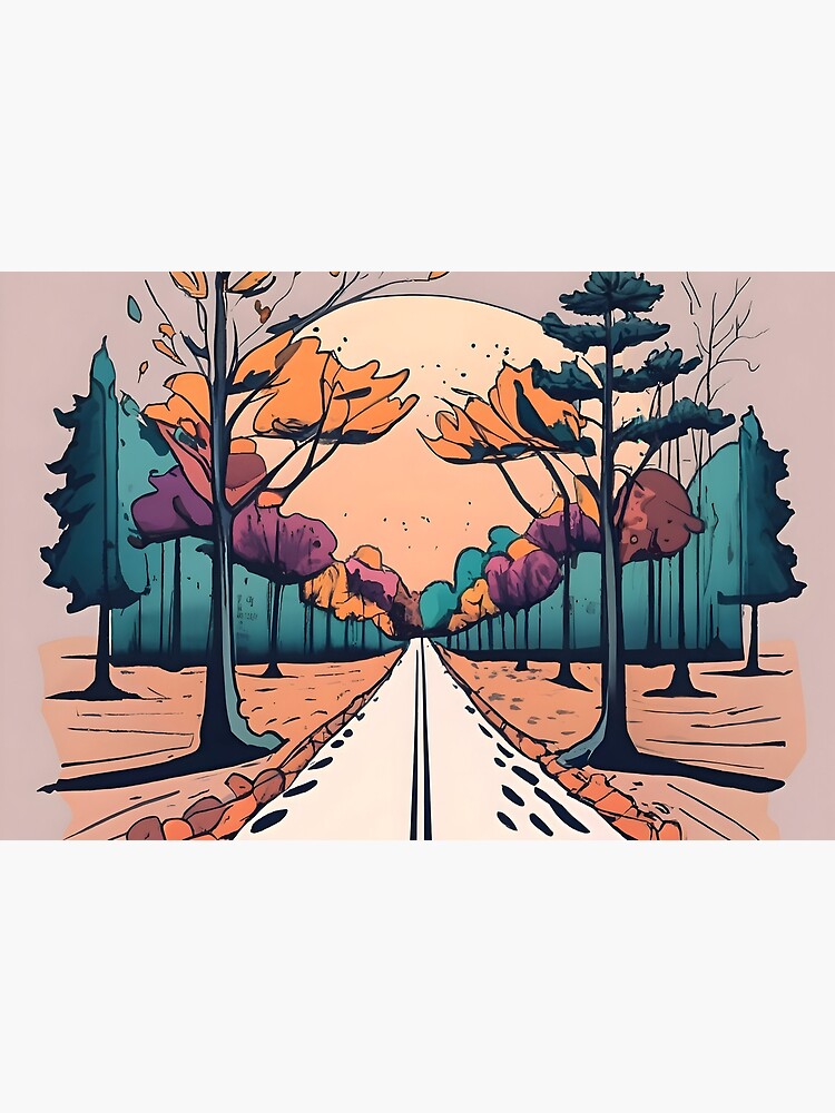 Thumbnail 3 of 3, Journal, Autumn Forest Minimalistic Drawing designed and sold by Patricks-Art.