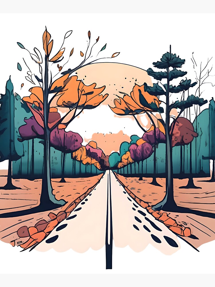 Thumbnail 5 of 5, Tote Bag, Autumn Forest Minimalistic Drawing designed and sold by Patricks-Art.