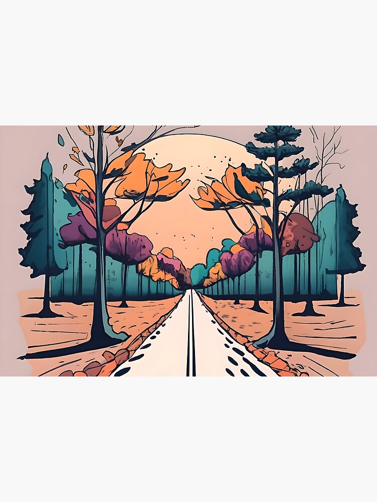 Thumbnail 6 of 6, Bath Mat, Autumn Forest Minimalistic Drawing designed and sold by Patricks-Art.
