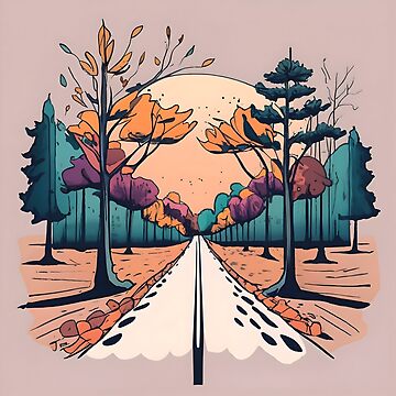 Artwork thumbnail, Autumn Forest Minimalistic Drawing by Patricks-Art