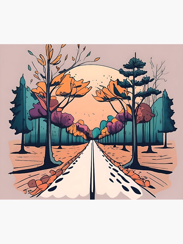Thumbnail 6 of 6, Throw Blanket, Autumn Forest Minimalistic Drawing designed and sold by Patricks-Art.