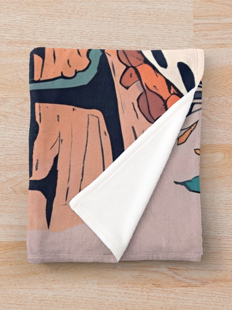 Thumbnail 3 of 6, Throw Blanket, Autumn Forest Minimalistic Drawing designed and sold by Patricks-Art.
