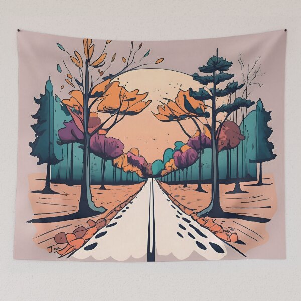Item preview, Autumn Forest Minimalistic Drawing designed and sold by Patricks-Art.