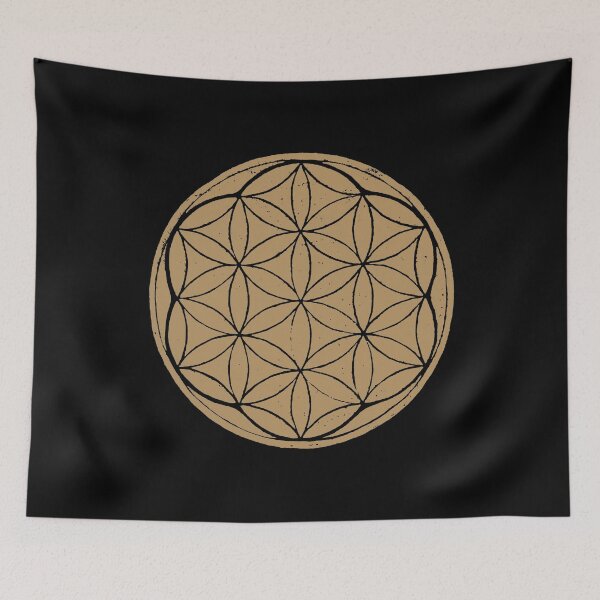 Artikelvorschau, Flower of Life Linocut - Fawn + Coal entworfen und verkauft von Irene Estelle.