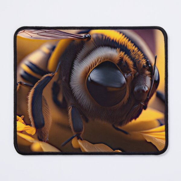 Item preview, "Bee-Zing Beauty: Realistic Macro Artwork with Bokeh Background" designed and sold by Best-Art-32.