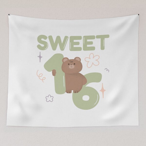 Item preview, Sweet 16 Birthday squad Girl party cute pink teddy bear girly designed and sold by TNwandesignart.