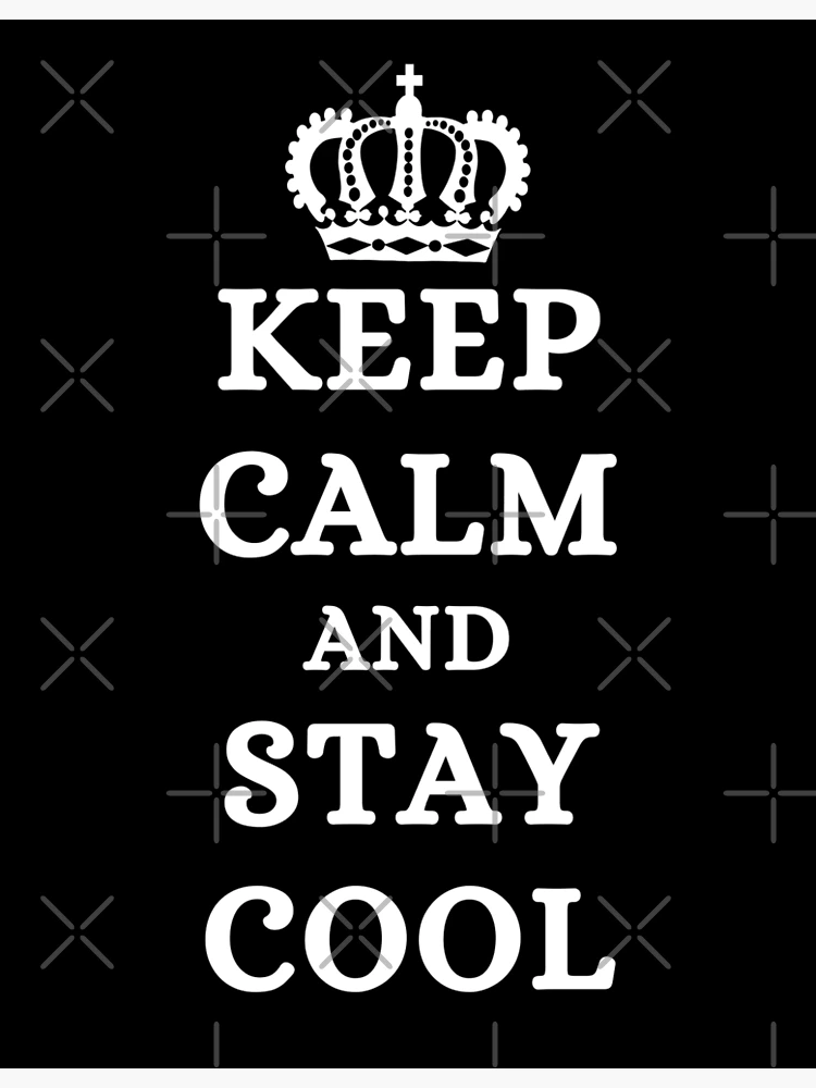 Keep calm and stay cool Poster for Sale by Keep-Calm-Squad