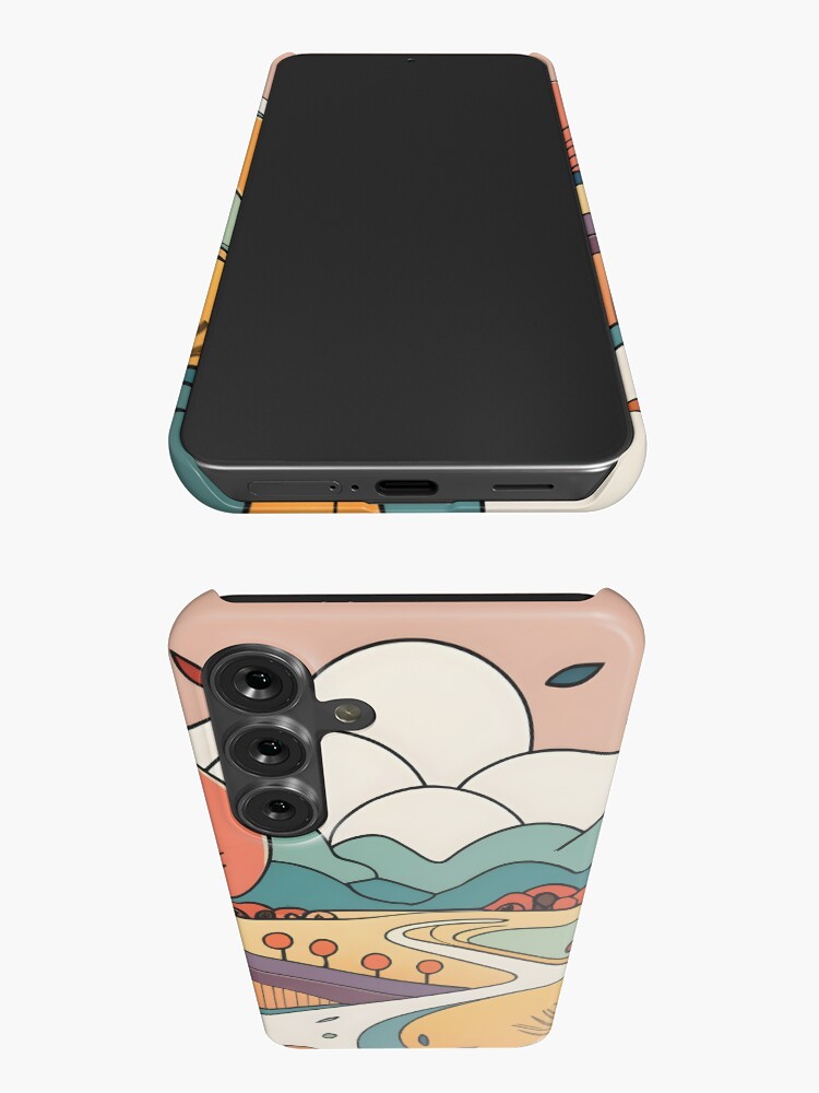 Thumbnail 3 of 4, Samsung Galaxy Phone Case, Autumn Landscape Minimalistic Drawing designed and sold by Patricks-Art.