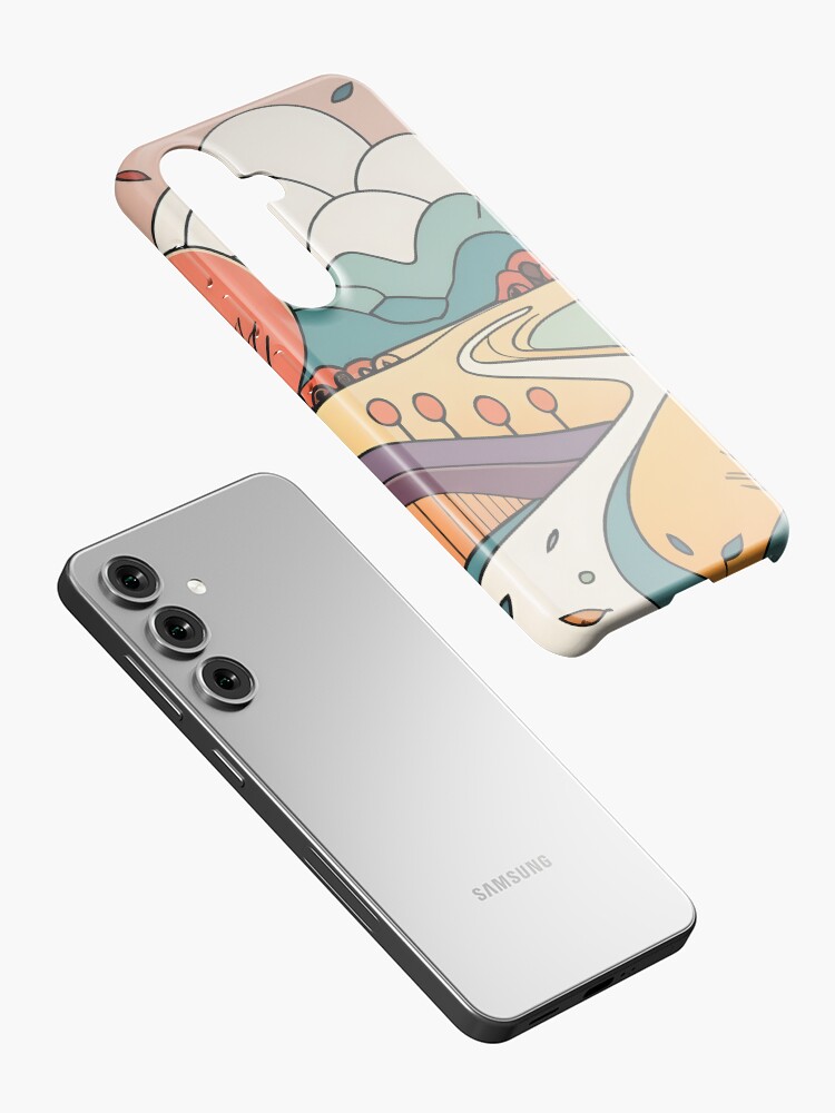 Thumbnail 2 of 4, Samsung Galaxy Phone Case, Autumn Landscape Minimalistic Drawing designed and sold by Patricks-Art.