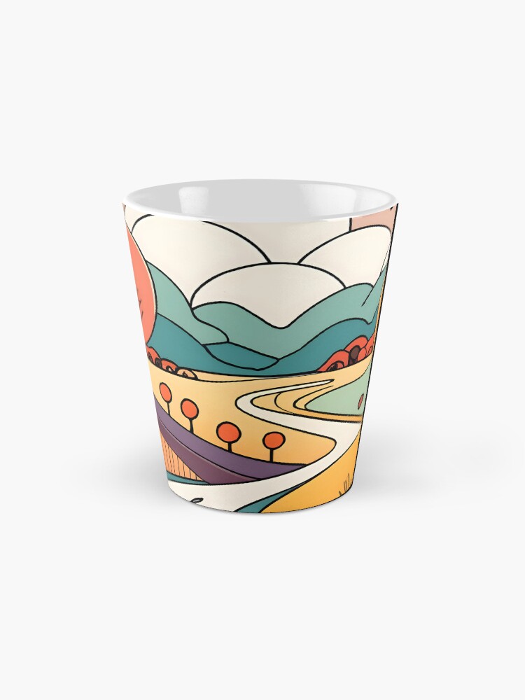 Thumbnail 2 of 4, Coffee Mug, Autumn Landscape Minimalistic Drawing designed and sold by Patricks-Art.