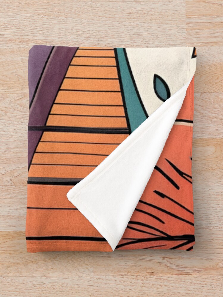 Thumbnail 3 of 6, Throw Blanket, Autumn Landscape Minimalistic Drawing designed and sold by Patricks-Art.