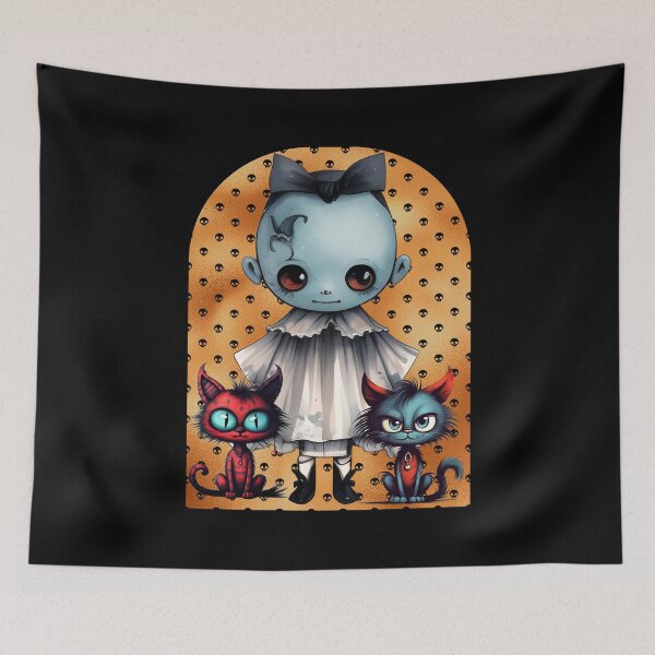 Item preview, Blue ghost and 2 kitties, 1 designed and sold by FlossOrFi.