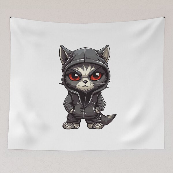 Item preview, Black Cat, Cat with hoodie  designed and sold by maxleengraphix.