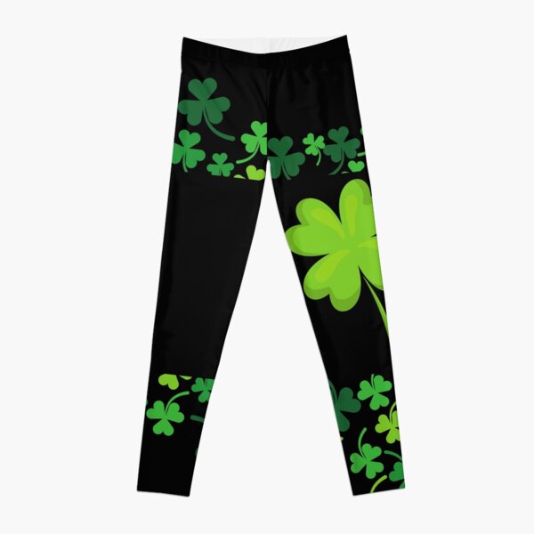 Four Leaf Clover Lucky Print Design Leggings