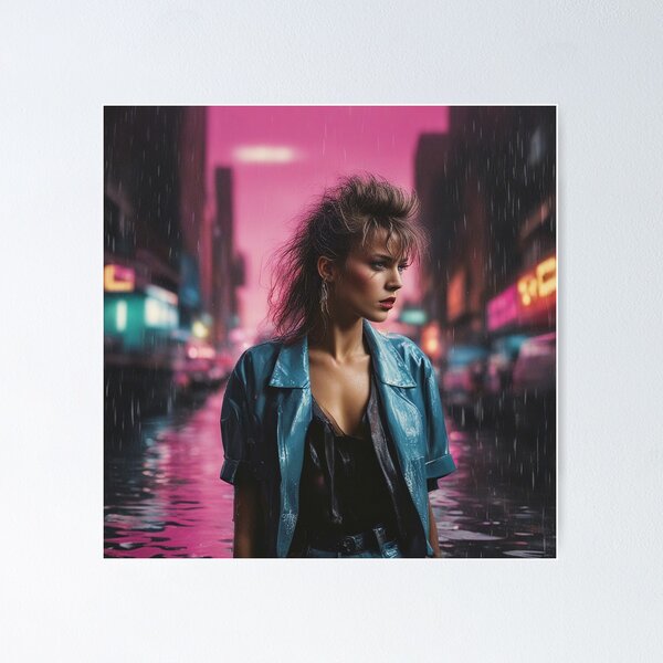 Item preview, Cyberpunk woman in the rain designed and sold by FlyingAcehole.
