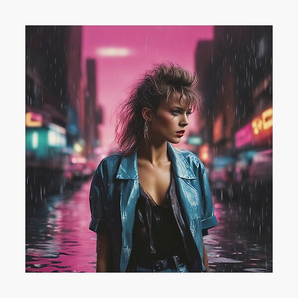 Item preview, Cyberpunk woman in the rain designed and sold by FlyingAcehole.