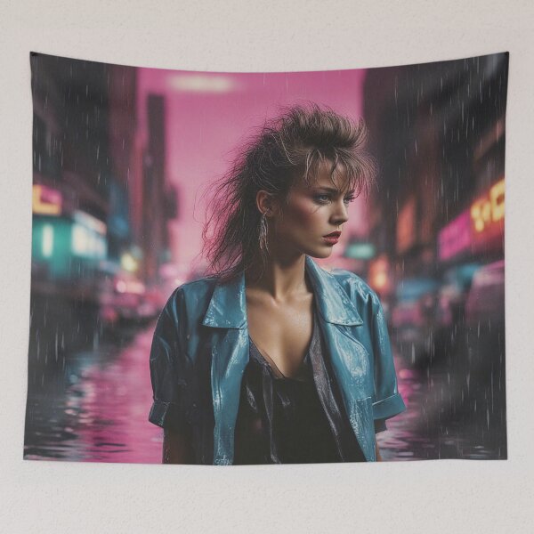 Item preview, Cyberpunk woman in the rain designed and sold by FlyingAcehole.