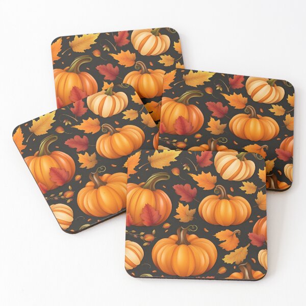 Item preview, A pumpkin pattern in orange tones for autumn designed and sold by depthsofthemind.