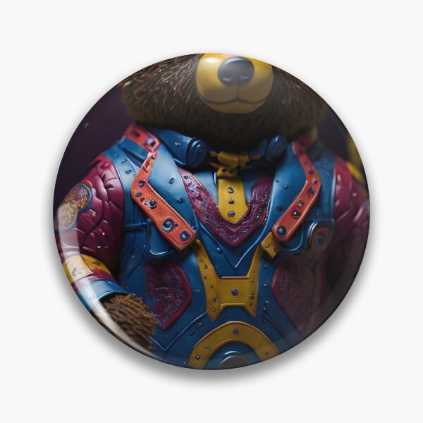 Item preview, "Bursting with Color: A Vibrant Full-Body Portrait of a Toy Bear" designed and sold by Best-Art-32.