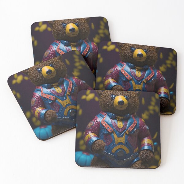 Item preview, "Bursting with Color: A Vibrant Full-Body Portrait of a Toy Bear" designed and sold by Best-Art-32.