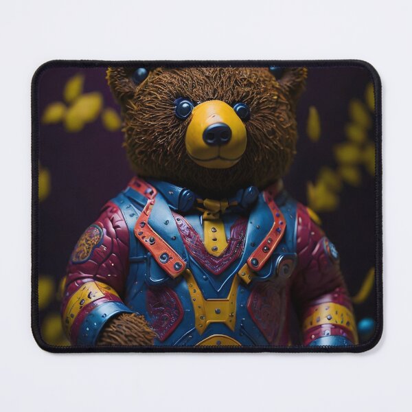 Item preview, "Bursting with Color: A Vibrant Full-Body Portrait of a Toy Bear" designed and sold by Best-Art-32.