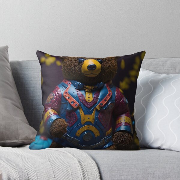 Item preview, "Bursting with Color: A Vibrant Full-Body Portrait of a Toy Bear" designed and sold by Best-Art-32.