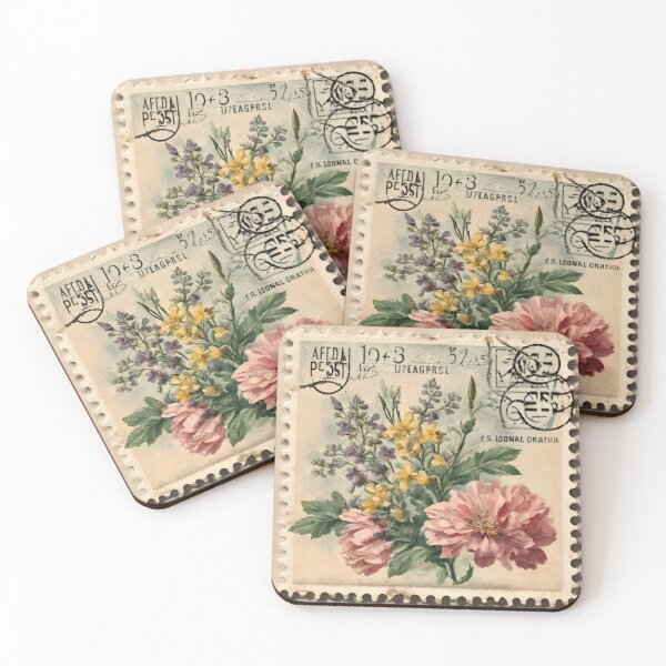 Item preview, Postage Stamp Vintage with Flowers designed and sold by shihaams.