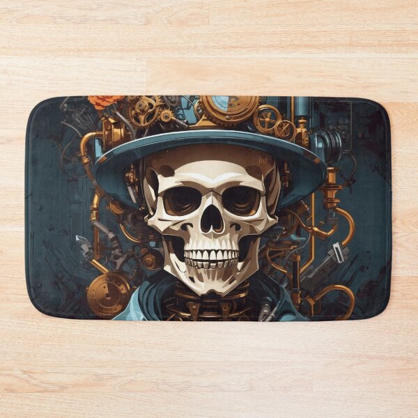 Item preview, Steampunk skeleton in a hat with a flower designed and sold by twisted-dot.
