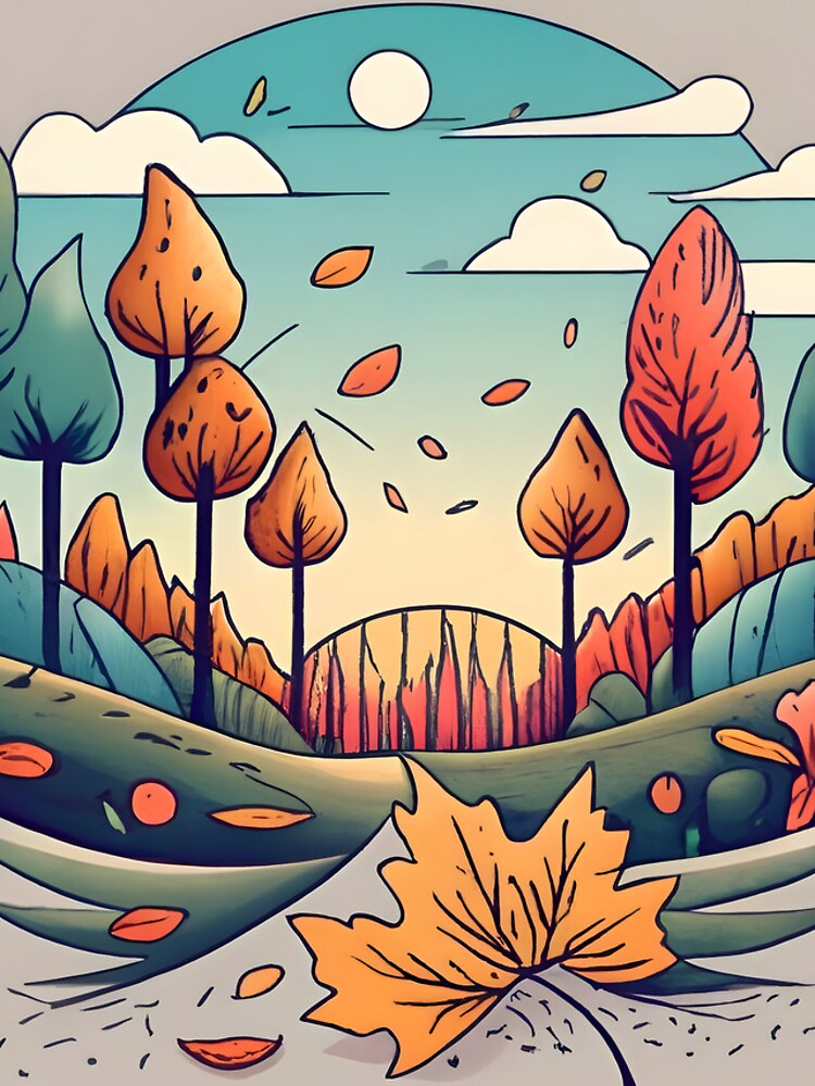 Thumbnail 4 of 4, iPhone Case, Autumn Forest Minimalistic Drawing designed and sold by Patricks-Art.