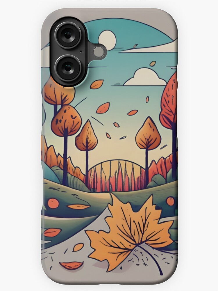 Thumbnail 1 of 4, iPhone Case, Autumn Forest Minimalistic Drawing designed and sold by Patricks-Art.