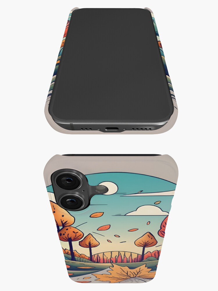 Thumbnail 3 of 4, iPhone Case, Autumn Forest Minimalistic Drawing designed and sold by Patricks-Art.