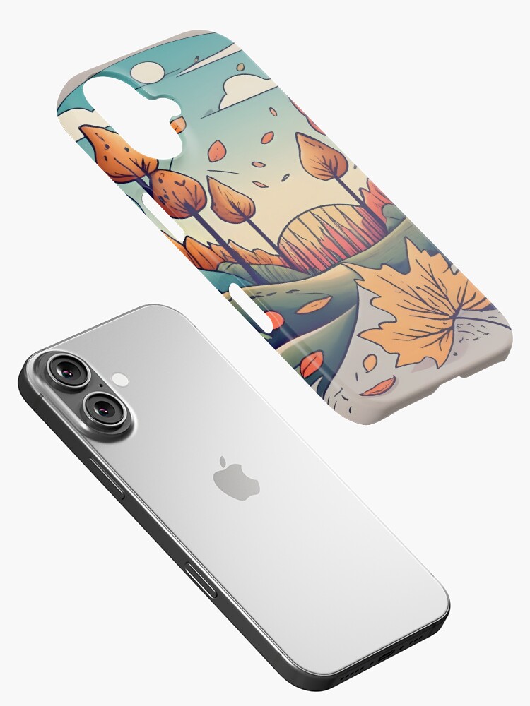 Thumbnail 2 of 4, iPhone Case, Autumn Forest Minimalistic Drawing designed and sold by Patricks-Art.