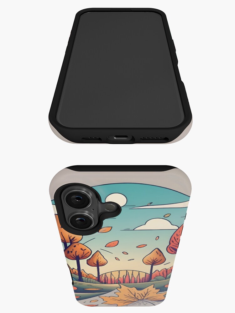 Thumbnail 3 of 4, iPhone Case, Autumn Forest Minimalistic Drawing designed and sold by Patricks-Art.