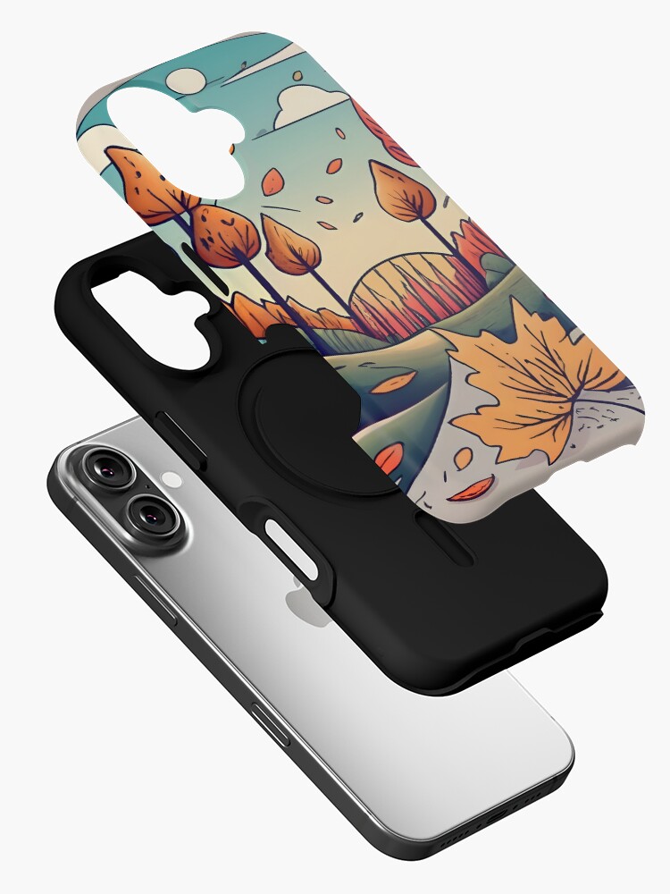 Thumbnail 2 of 4, iPhone Case, Autumn Forest Minimalistic Drawing designed and sold by Patricks-Art.