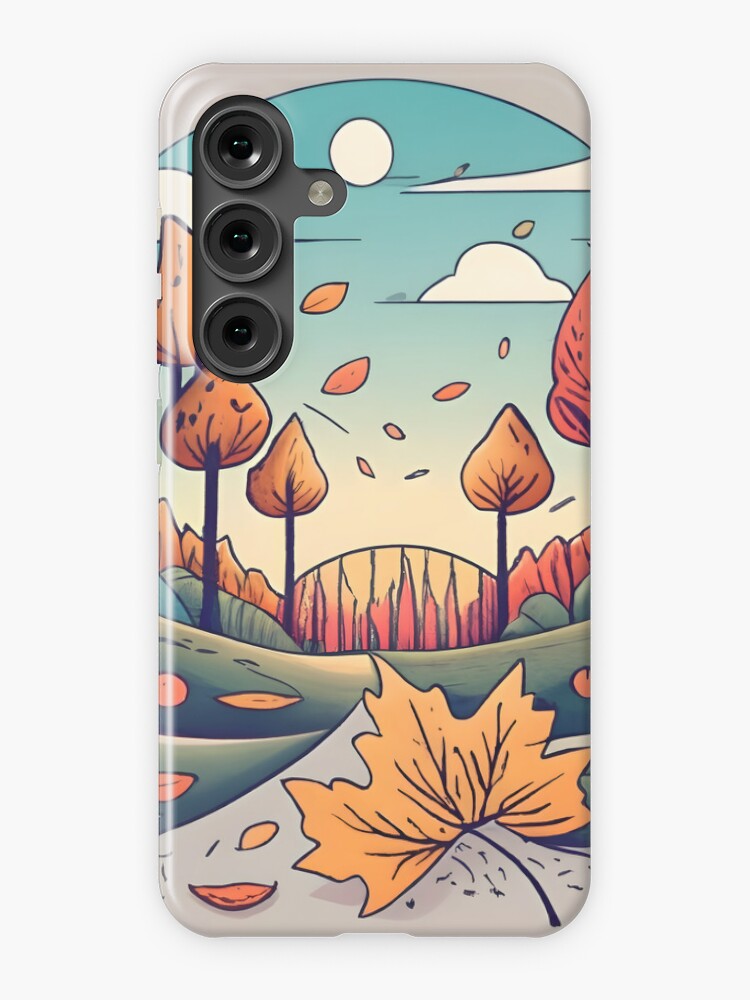 Thumbnail 1 of 4, Samsung Galaxy Phone Case, Autumn Forest Minimalistic Drawing designed and sold by Patricks-Art.