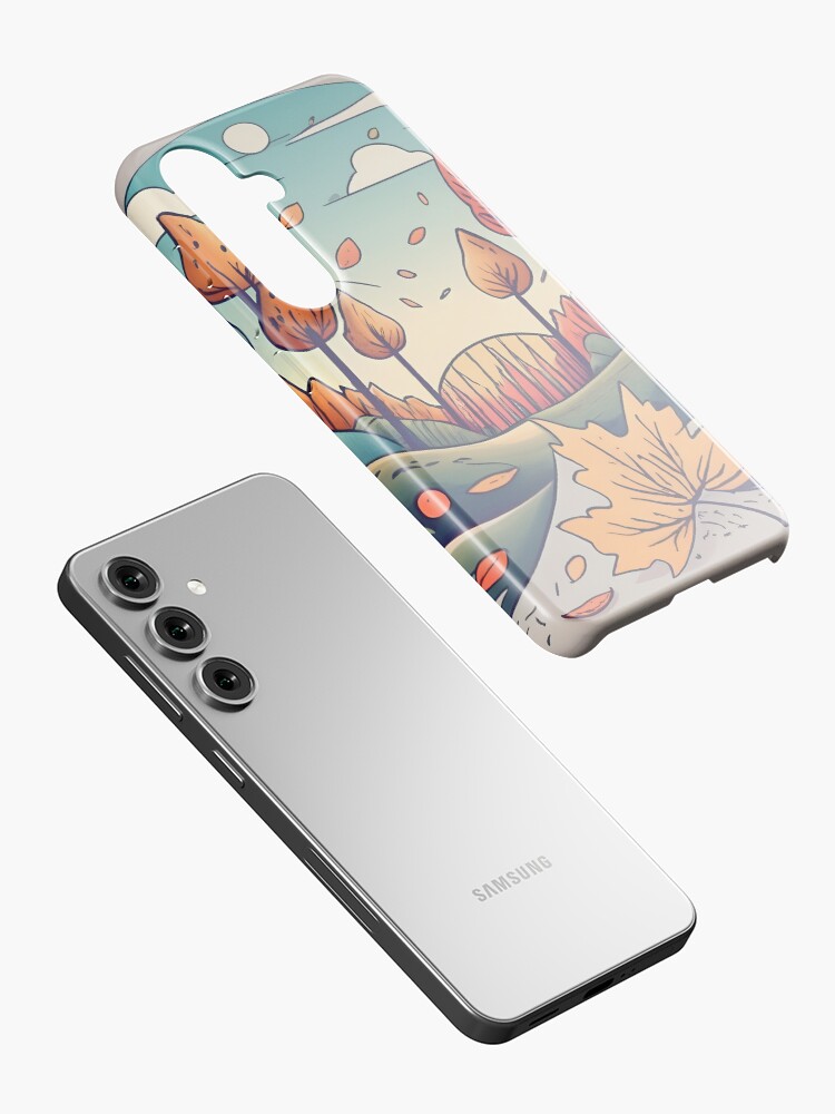 Thumbnail 2 of 4, Samsung Galaxy Phone Case, Autumn Forest Minimalistic Drawing designed and sold by Patricks-Art.