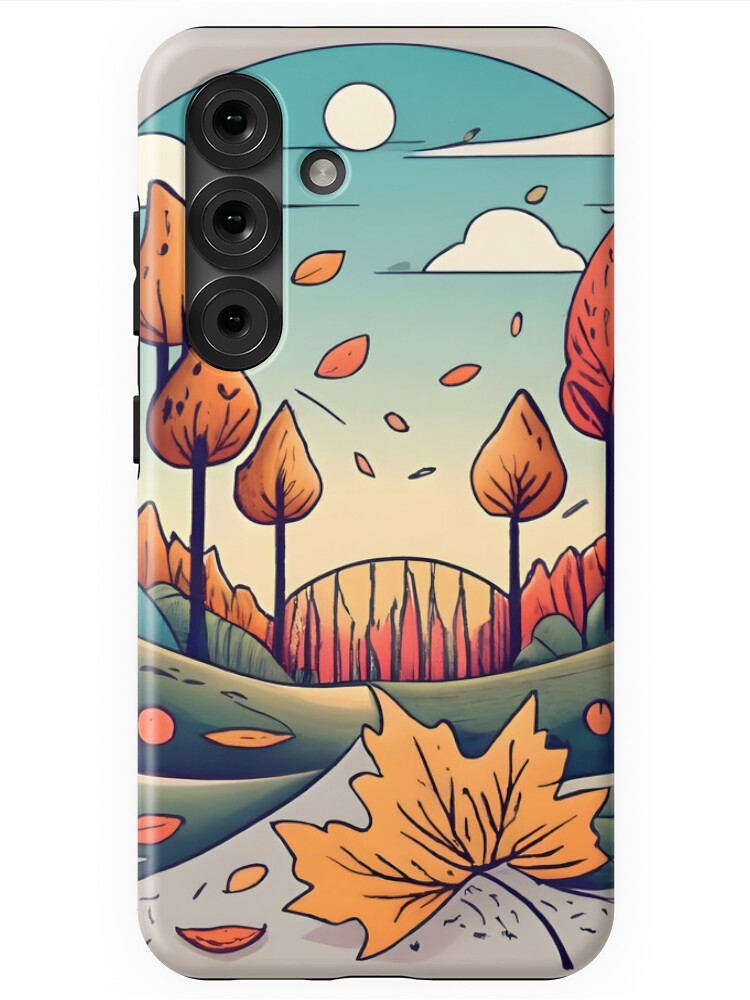 Thumbnail 1 of 4, Samsung Galaxy Phone Case, Autumn Forest Minimalistic Drawing designed and sold by Patricks-Art.
