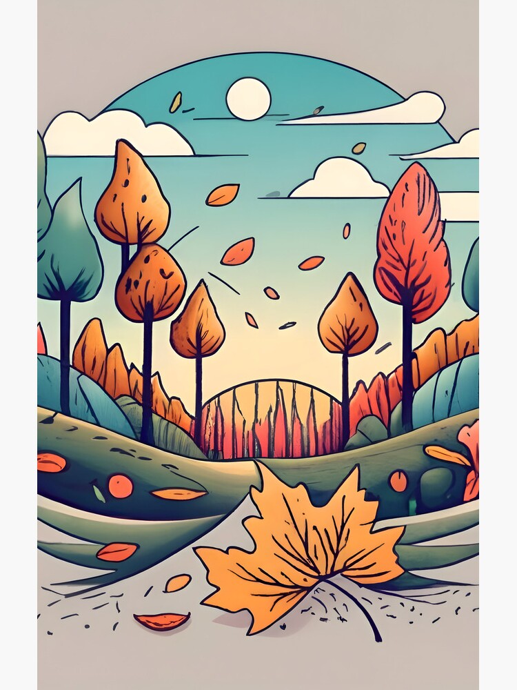 Thumbnail 4 of 4, Samsung Galaxy Phone Case, Autumn Forest Minimalistic Drawing designed and sold by Patricks-Art.
