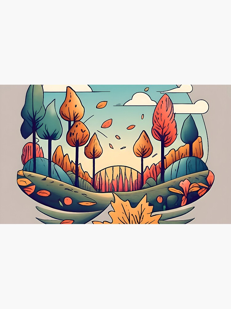 Thumbnail 4 of 4, Coffee Mug, Autumn Forest Minimalistic Drawing designed and sold by Patricks-Art.