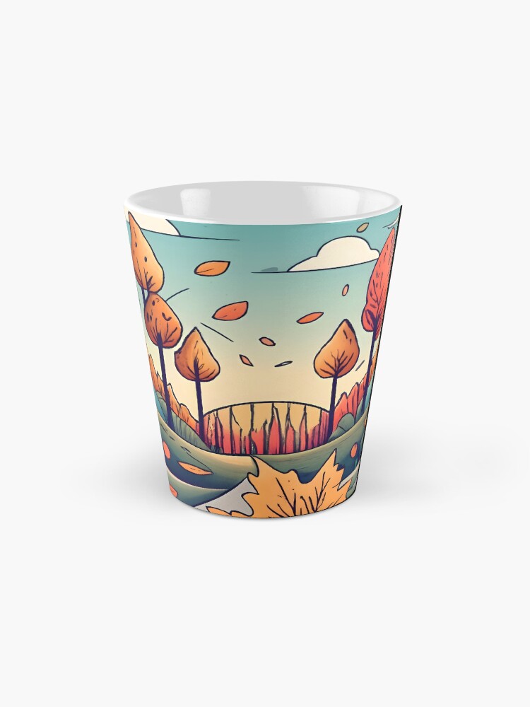 Thumbnail 2 of 4, Coffee Mug, Autumn Forest Minimalistic Drawing designed and sold by Patricks-Art.