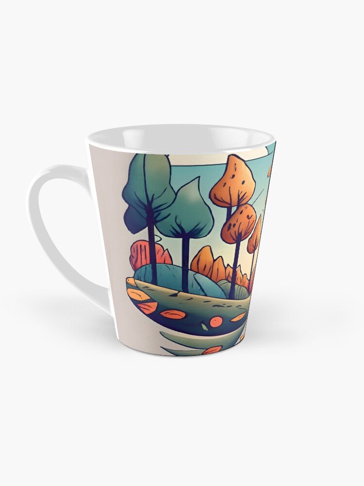 Thumbnail 3 of 4, Coffee Mug, Autumn Forest Minimalistic Drawing designed and sold by Patricks-Art.