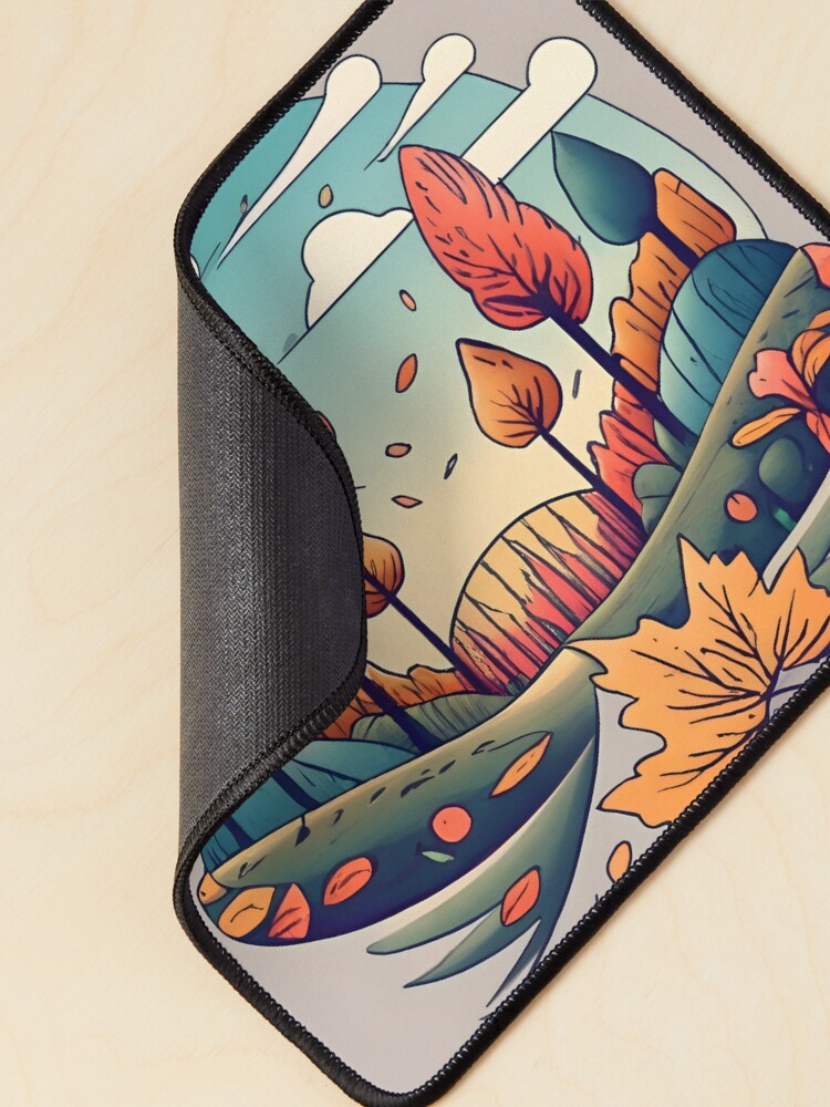Thumbnail 2 of 5, Mouse Pad, Autumn Forest Minimalistic Drawing designed and sold by Patricks-Art.