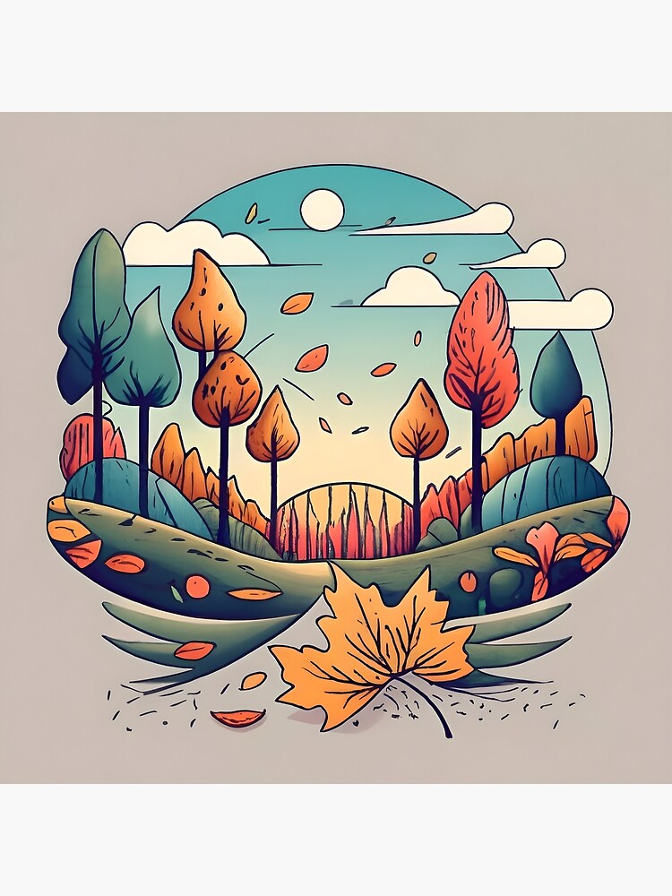 Thumbnail 2 of 2, Tote Bag, Autumn Forest Minimalistic Drawing designed and sold by Patricks-Art.
