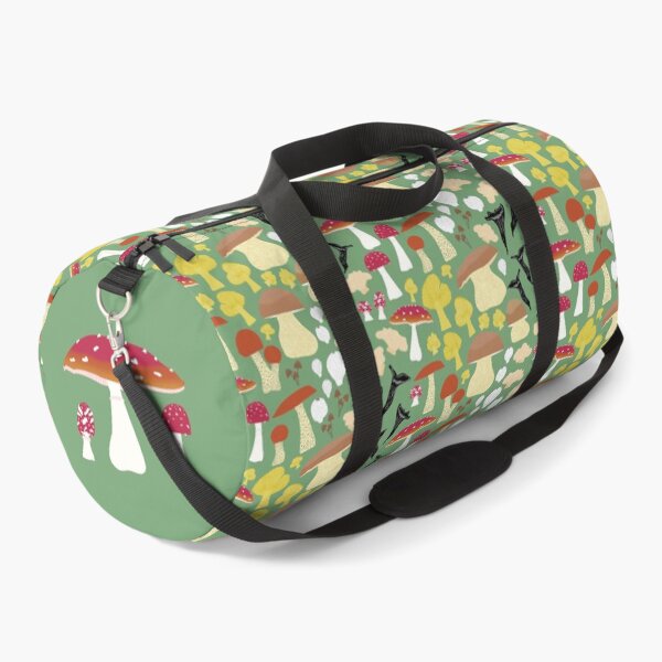 Item preview, 8 Scandinavian Autumn Mushrooms - forest green designed and sold by Ingrid Poole.