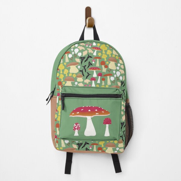 Item preview, 8 Scandinavian Autumn Mushrooms - forest green designed and sold by Ingrid Poole.