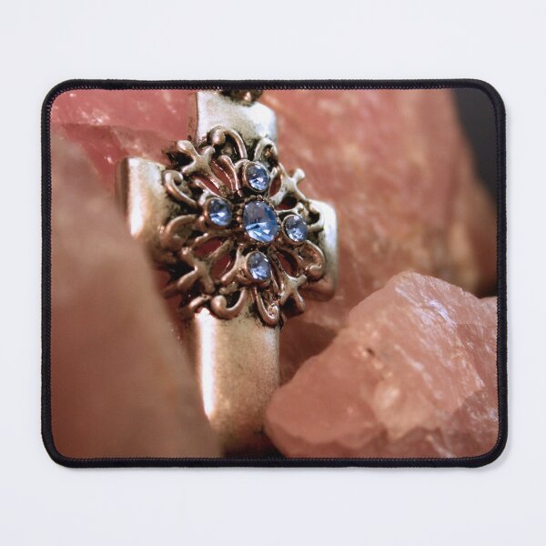 Item preview, Rose quarts and cross designed and sold by Lee's Place.