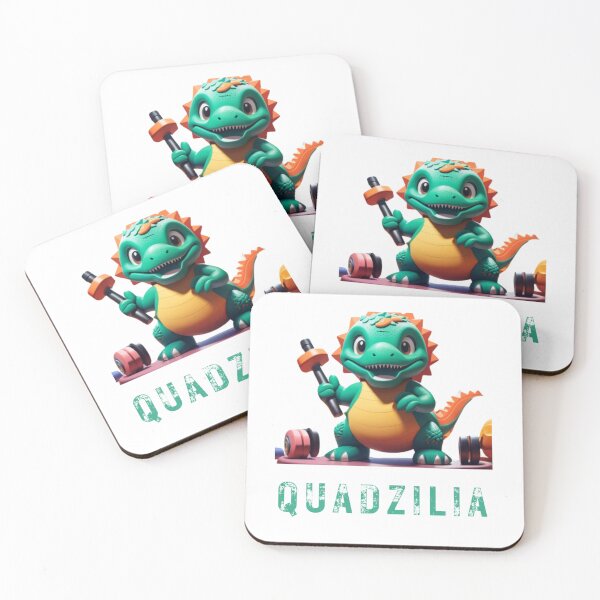 Item preview, Cute Dinosaur Gym Workout Quadzilla designed and sold by SoumyaTrade.