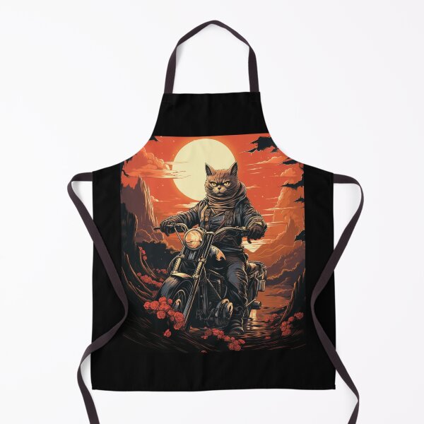 Item preview, cat on a motorbike designed and sold by HarriPaloma.