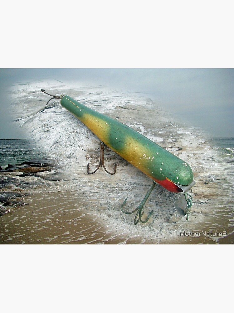 Atom Swimmer Saltwater Wooden Fishing Lure Canvas Print for Sale