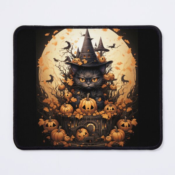 Item preview, Cat with hat and pumpkins designed and sold by HarriPaloma.